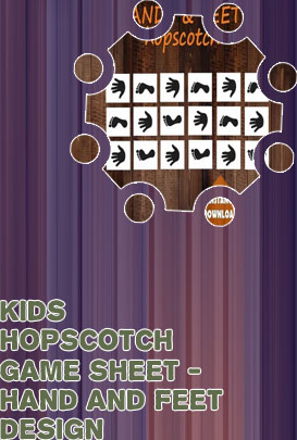 Hands and feet hopscotch game printable
